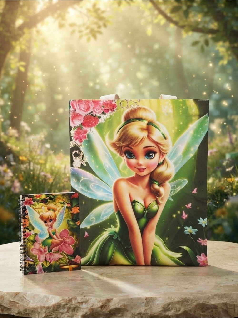 Thinkerbell tote bag & matching notebook